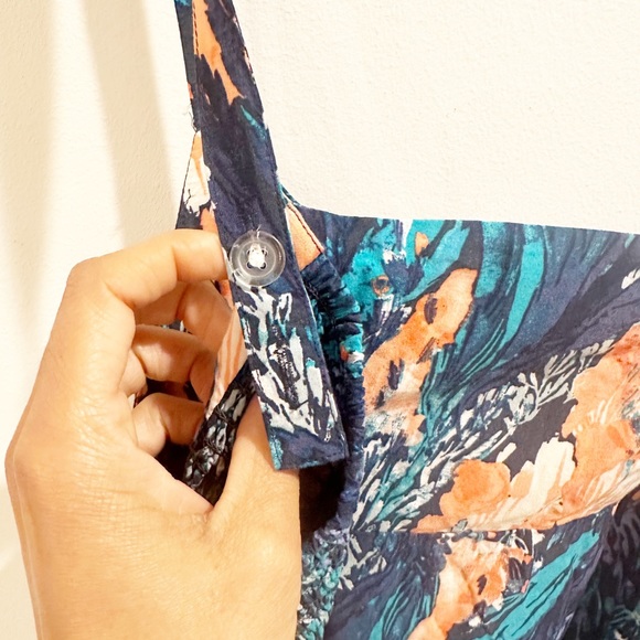 EUC blue floral maternity sundress from Old Navy large - Picture 4 of 8